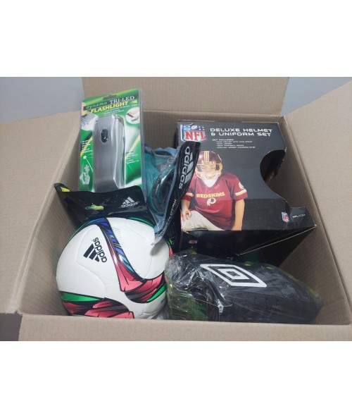 Mixed Lot of soccer shoes and sport accessories