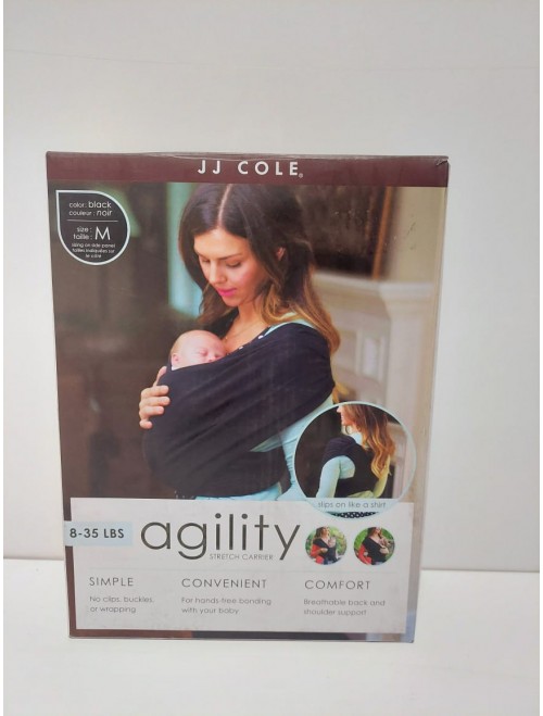 JJ Cole Agility Stretch Carrier Black Large 8-35 lbs