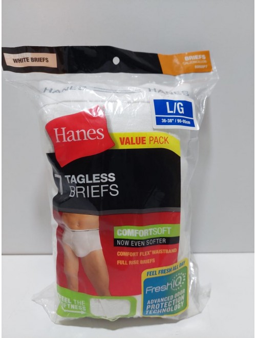 Hanes 7 Tagless Briefs (Size: L(36-38))