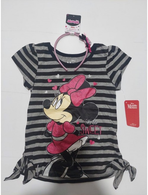 Disney 2 piece Minnie Mouse tee Shirt (Size: 6)