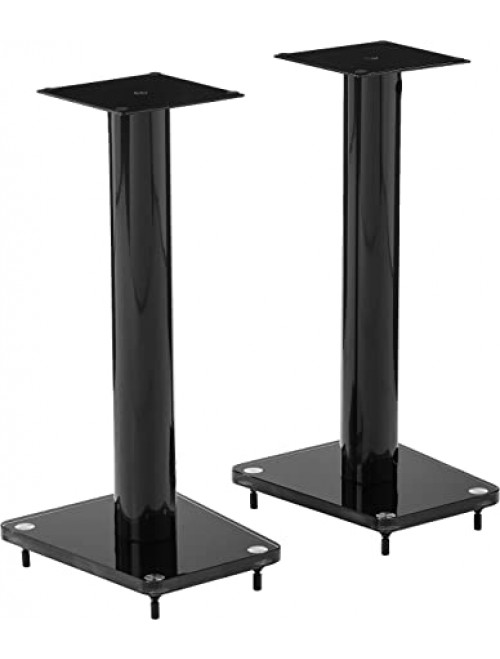 TransDeco Tempered Glass and Metal Speaker Stand 