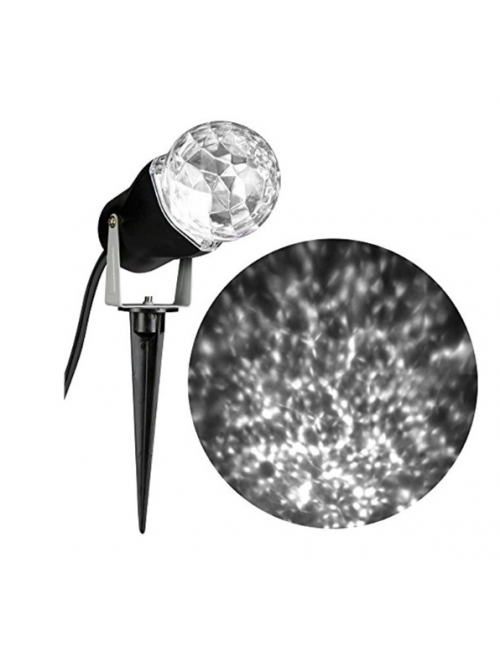 Lightshow LED Projection Turning Swirling Kaleidoscope Spotlight with Ground Stake