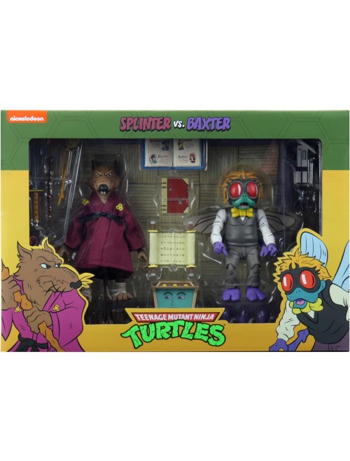 NECA Teenage Mutant Ninja Turtles - Splinter and Baxter Stockman Action Figure