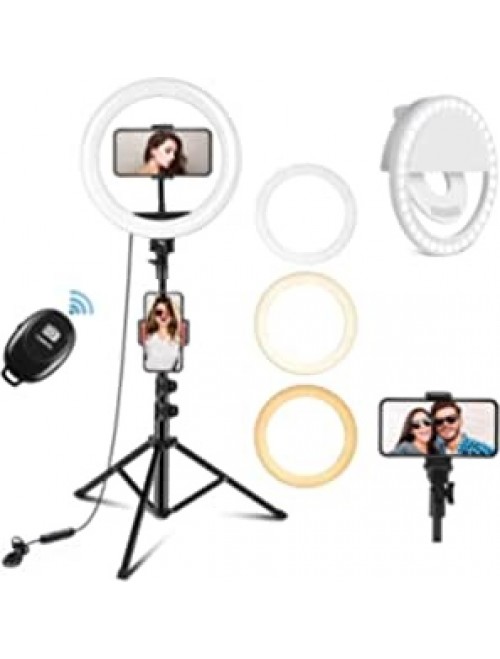 peHeShe 10 Inch Selfie Ring Light with Tripod Stand.